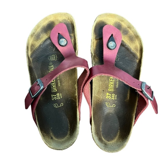3/$30 🍂 Birkenstock Gizeh Electric Metallic Magenta Slides Sandals - Picture 3 of 8